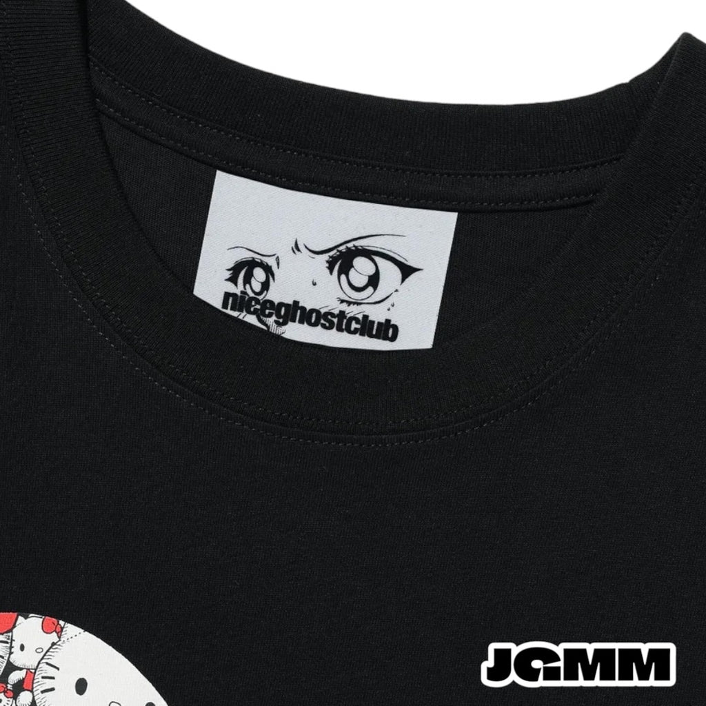 JS TOMIE HELLO KITTY RIBBON TEE_黑色