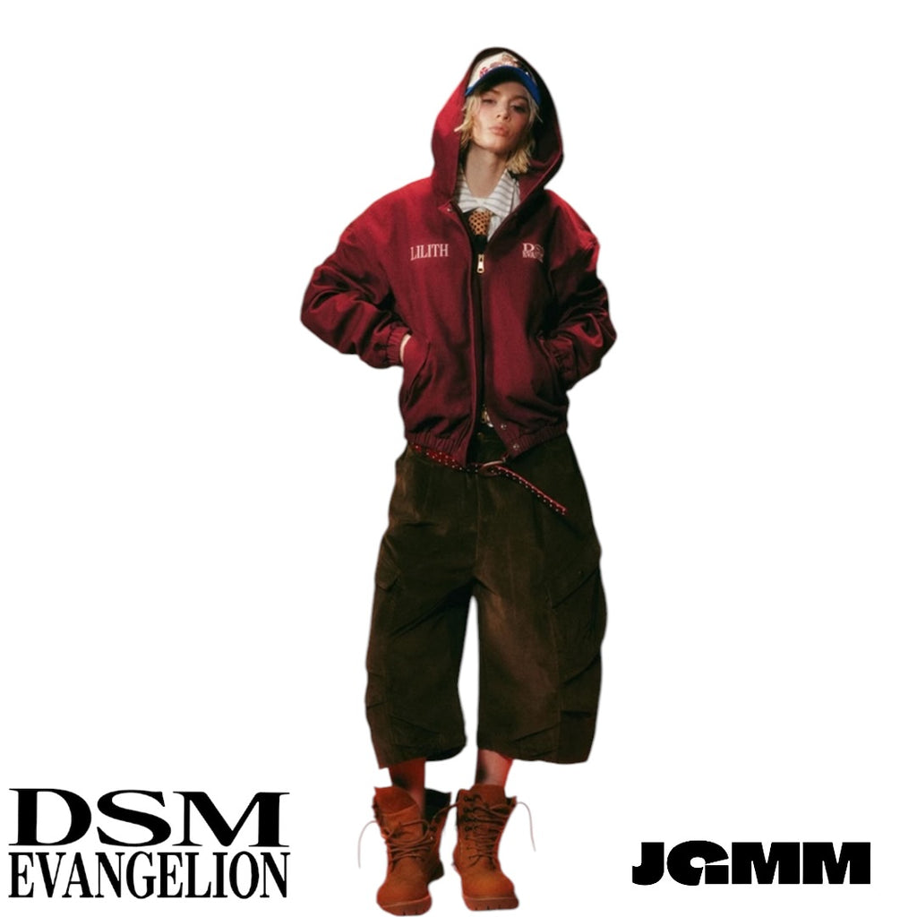 DSM x EVA正版官方聯名 莉莉絲 短款 寬鬆版型 連帽 夾克 第二使徒 飛行外套