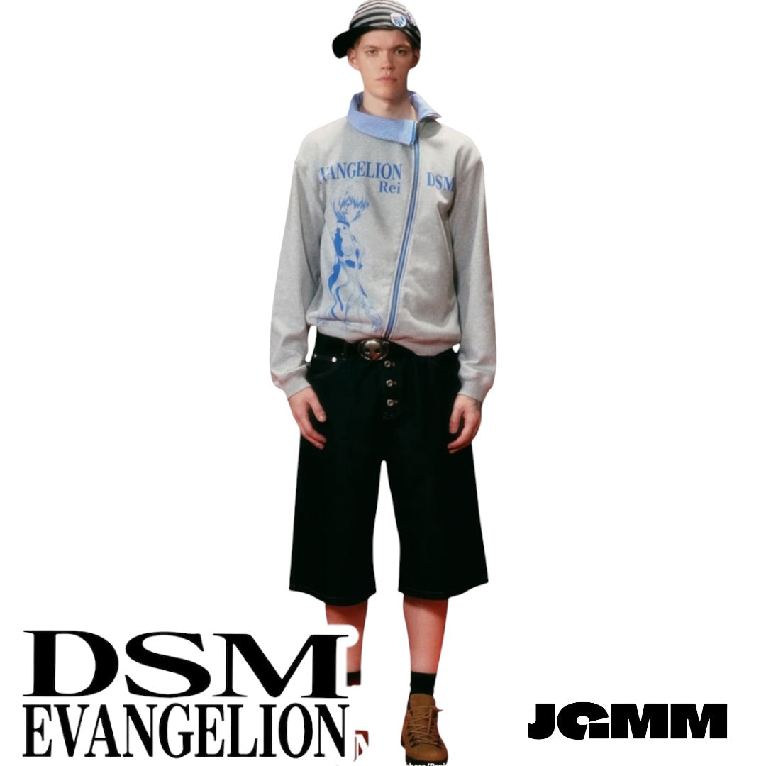 DSM x EVA正版官方聯名 綾波零 明日香斜拉鍊 寬鬆 立領外套