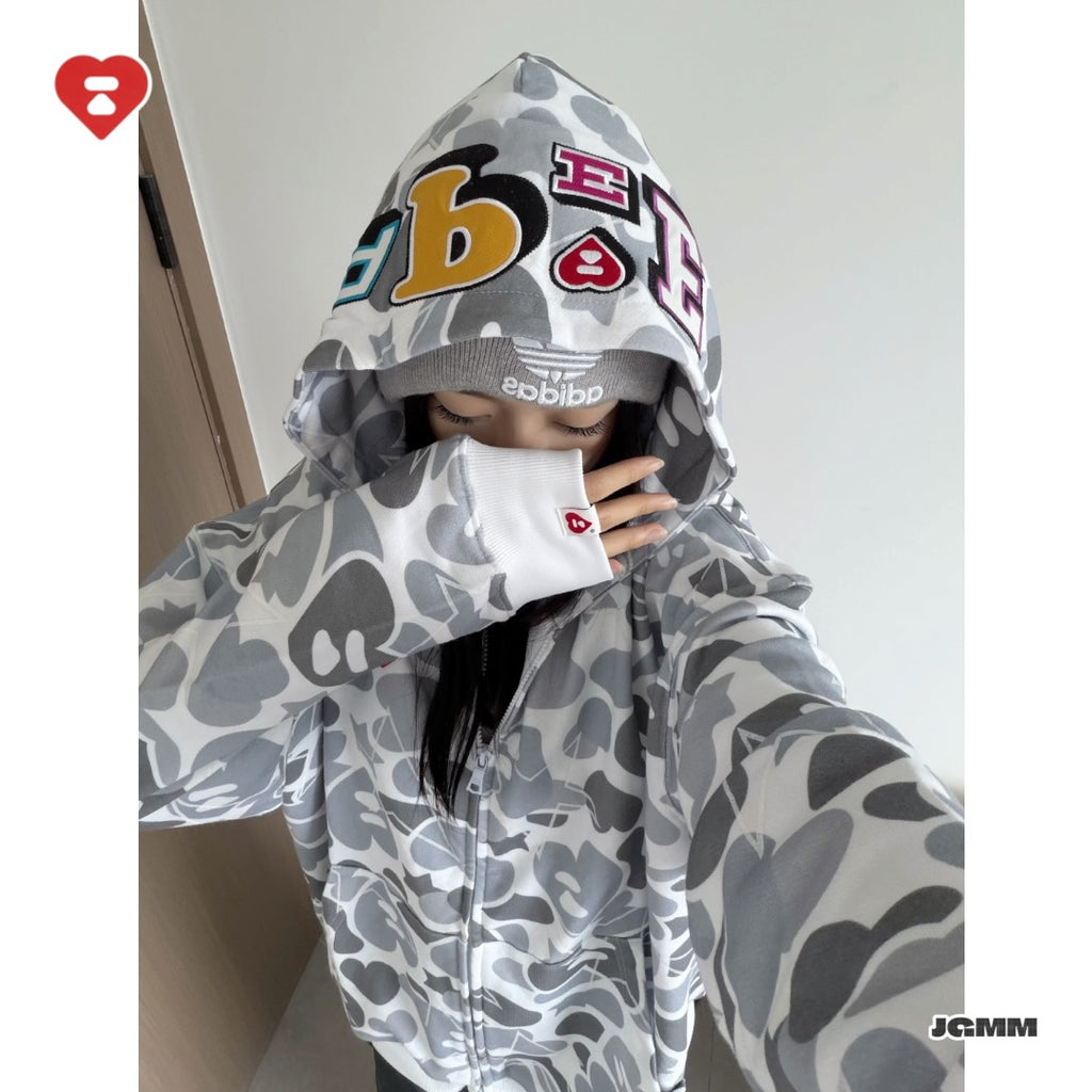 APEE 迷彩星星連帽外套