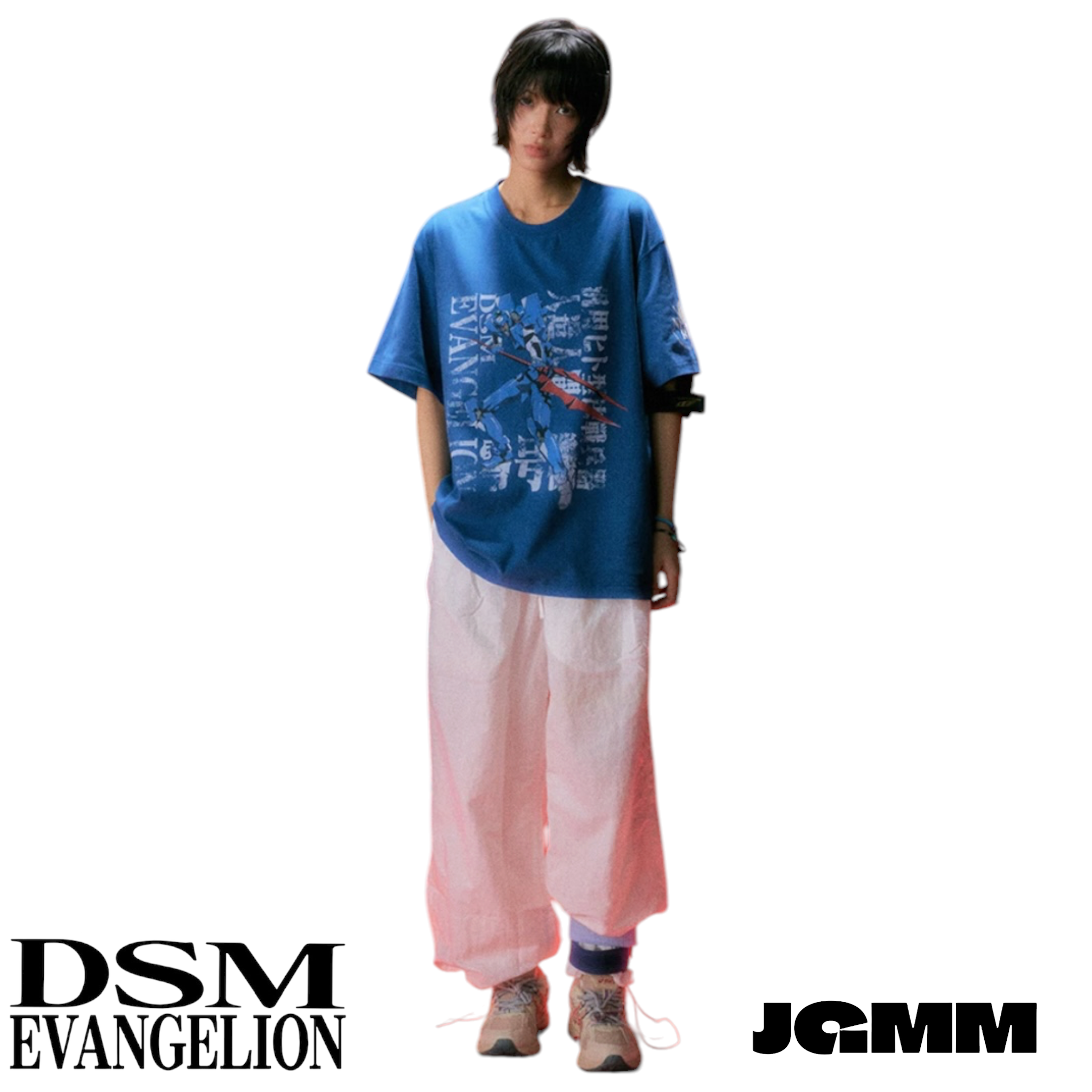 DSM x EVA正版官方聯名 零號機 二號機機體 寬鬆 短袖 oversize 作舊印花