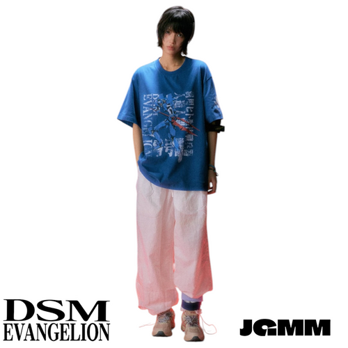 DSM x EVA正版官方聯名 零號機 二號機機體 寬鬆 短袖 oversize 作舊印花