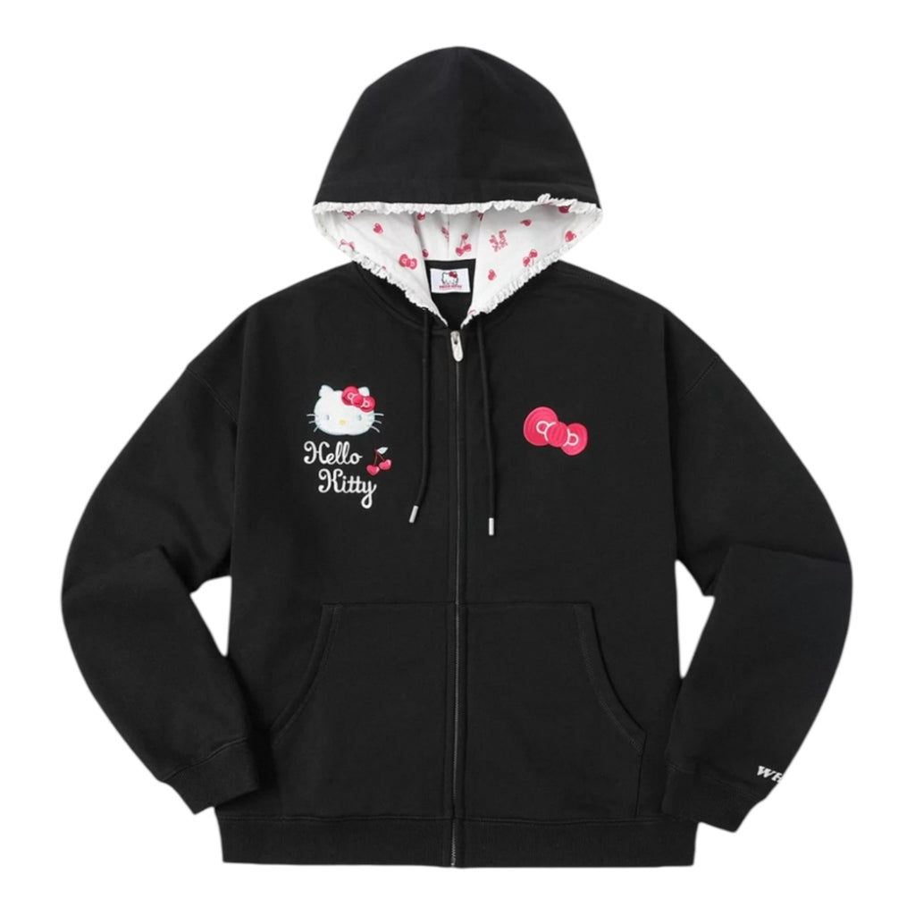 【HELLO KITTY官方聯名】kitty 蕾絲帽邊連帽外套