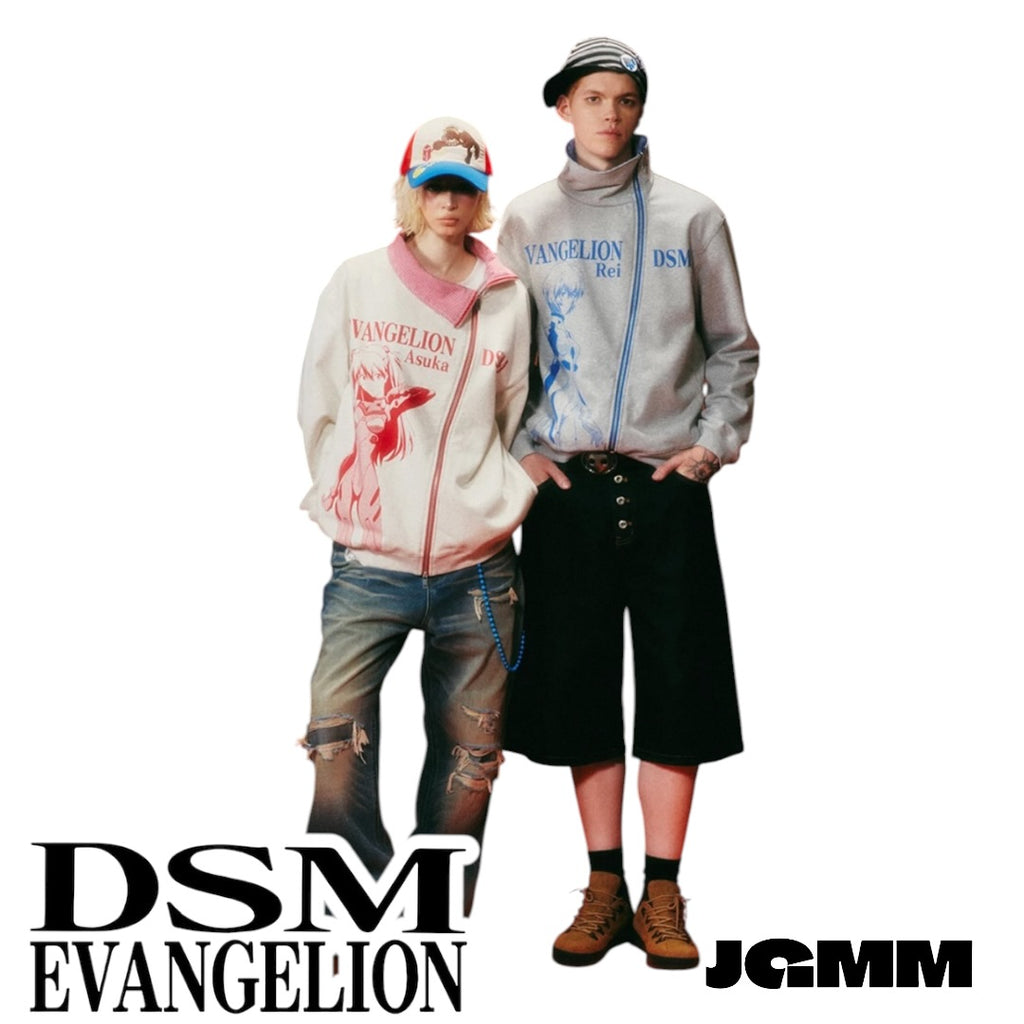 DSM x EVA正版官方聯名 綾波零 明日香斜拉鍊 寬鬆 立領外套