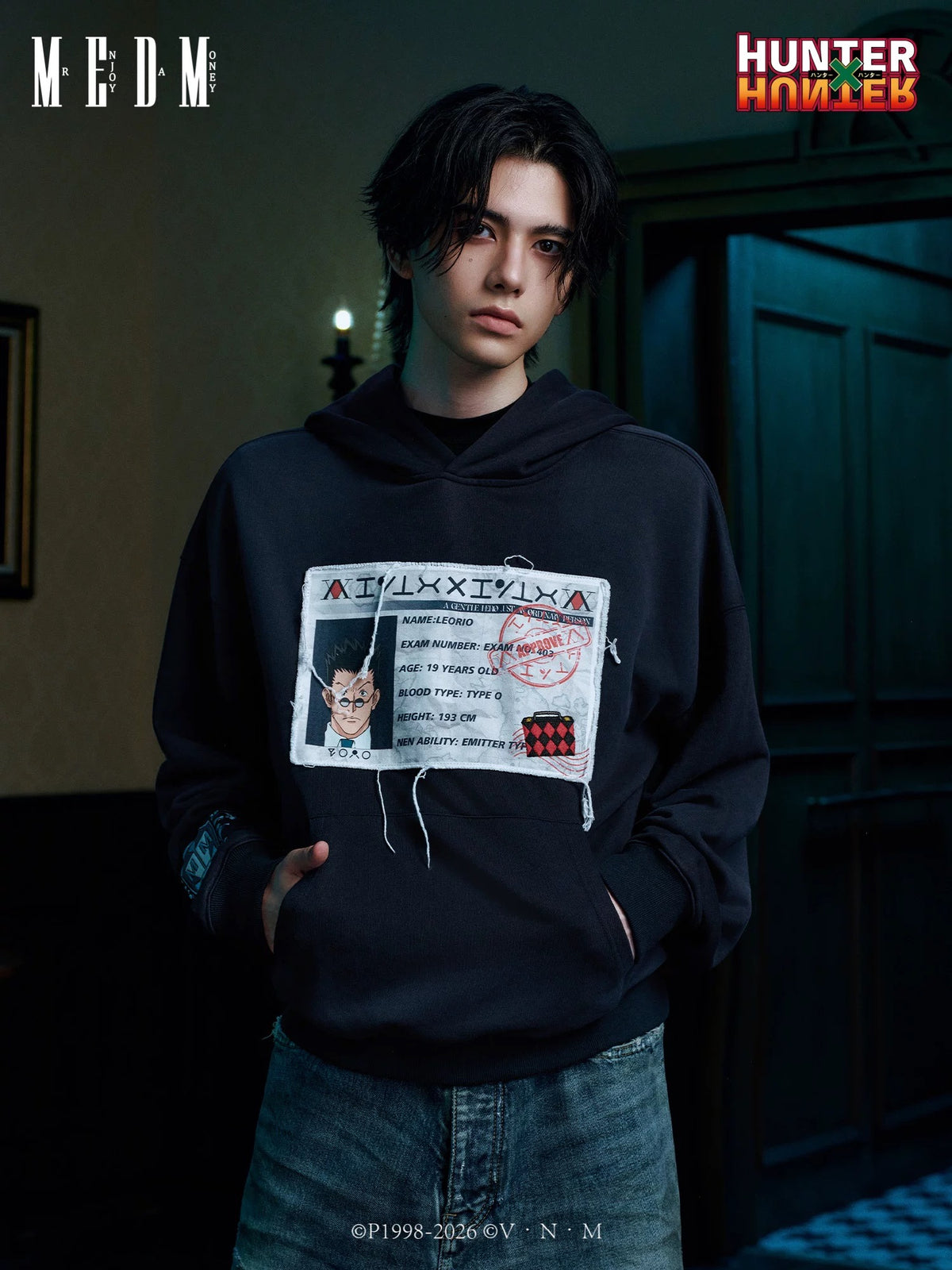 MEDM｜Hunter × Hunter聯名系列 獵人執照 貼布 水洗 帽T 預售