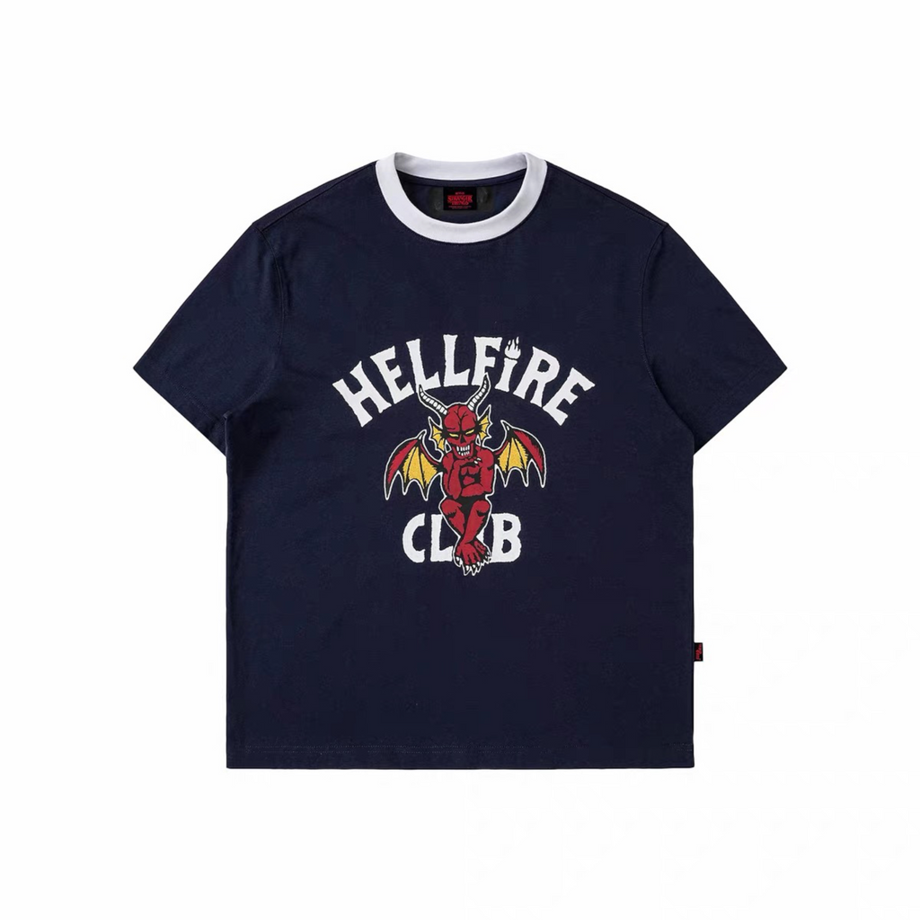怪奇物語 地獄火俱樂部 Hellfire Club 拼色短袖