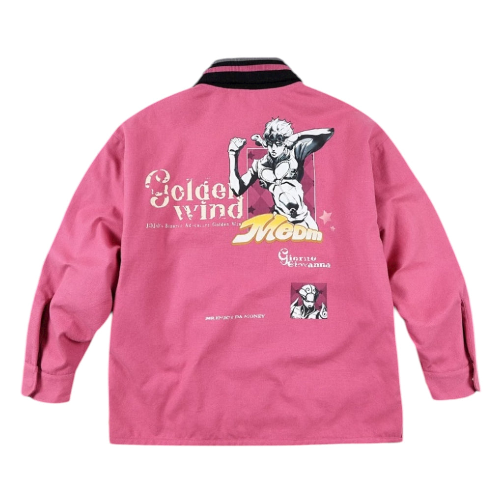 MEDM x JOJO 粉色格紋翻領外套