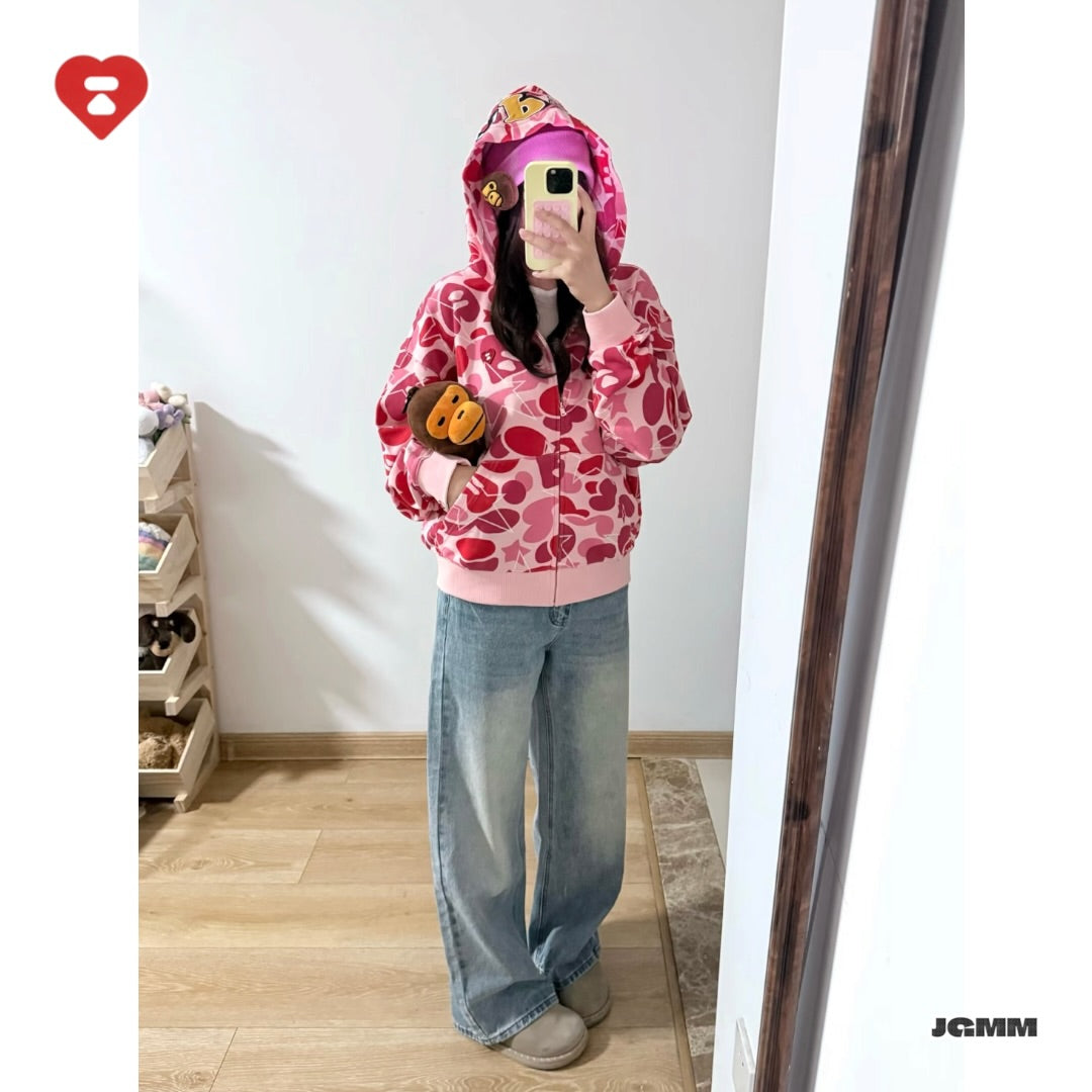 APEE 迷彩星星連帽外套