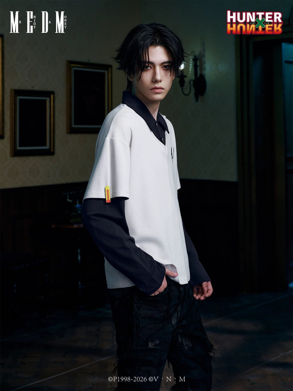 MEDM｜Hunter × Hunter聯名系列 奇犽 假兩件 長袖 POLO  預售