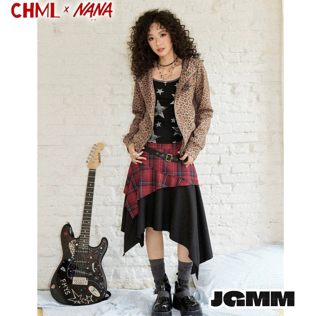 CHML ×NANA聯名 豹紋 尖耳 燙鑽連帽外套