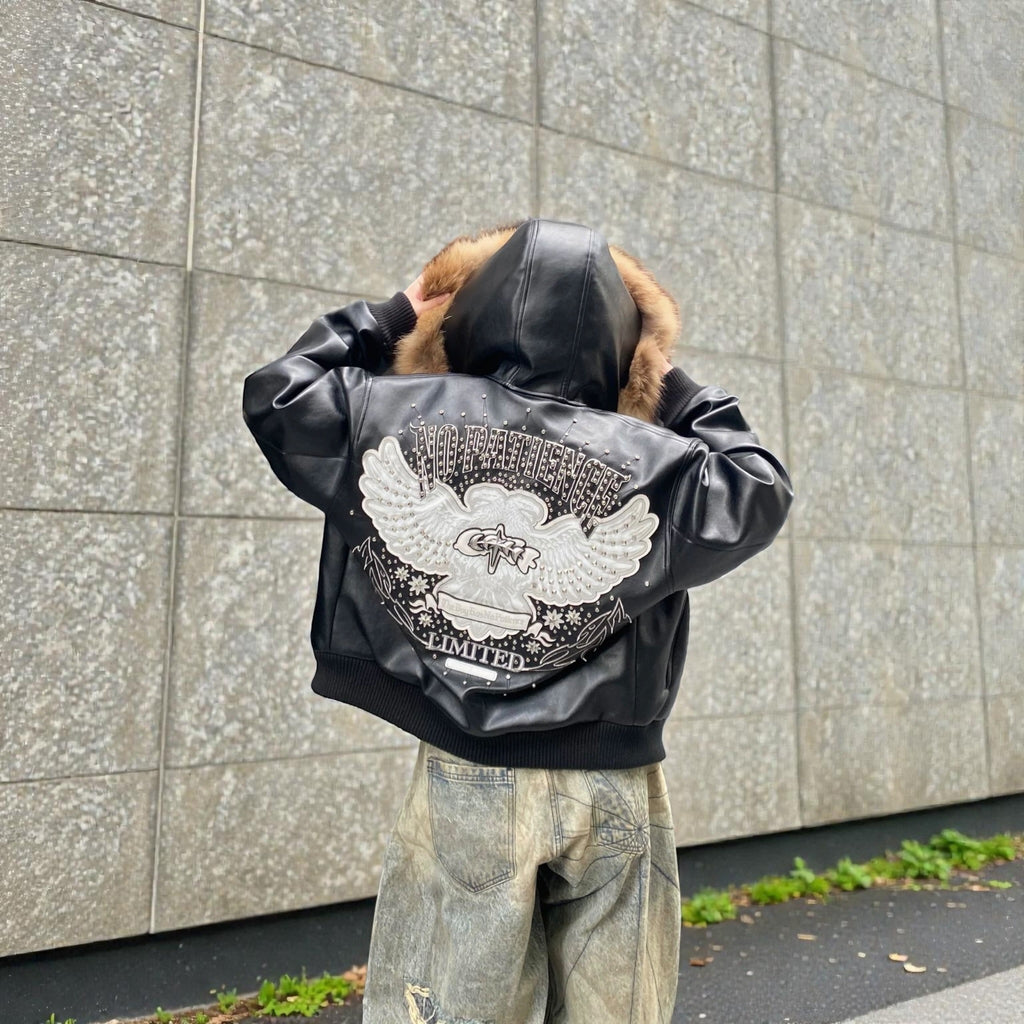 TBHNP 曙光輝月手工鑽釘皮衣