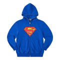 SUPERMAN 聯名｜經典S盾Logo連帽拉鍊衛衣（藍）