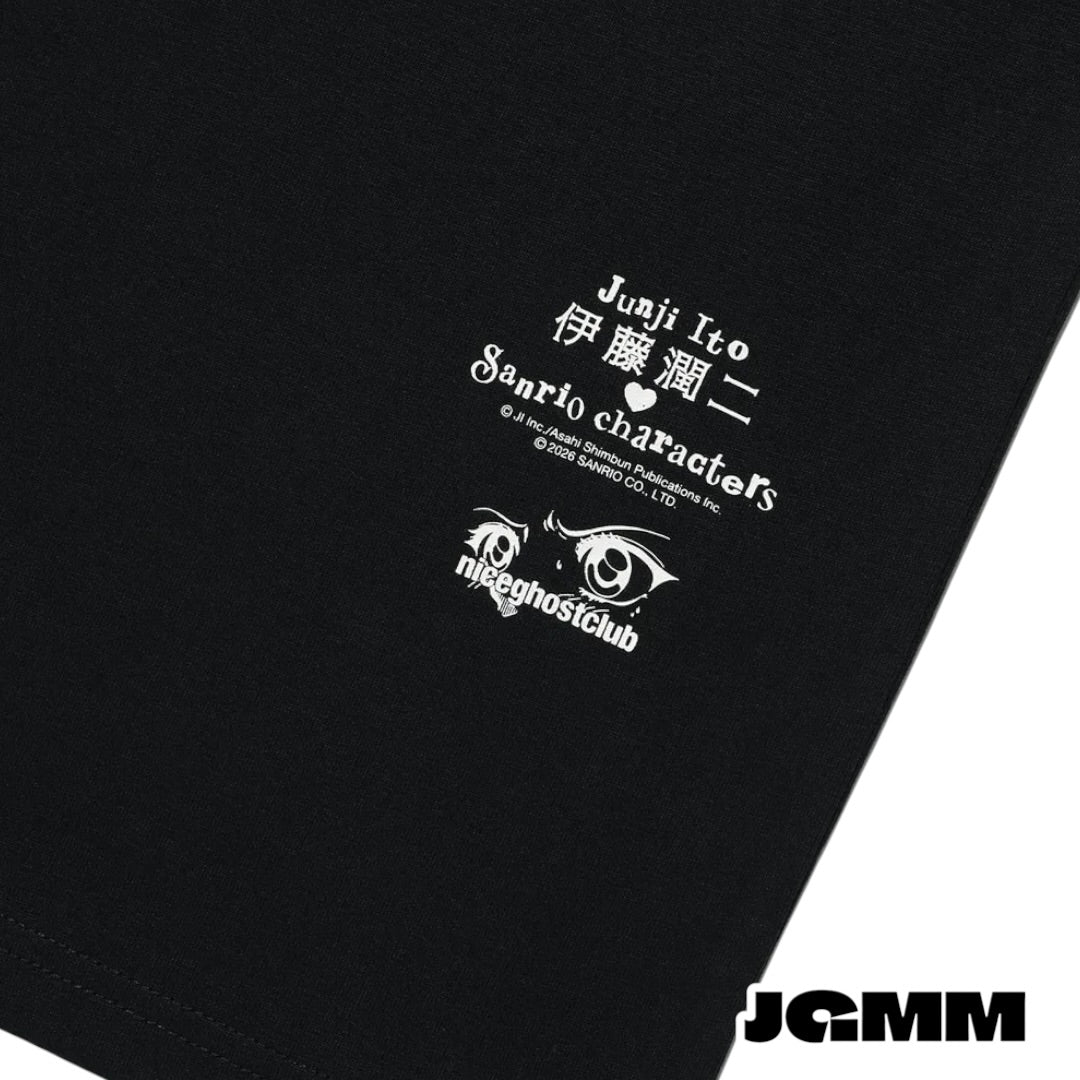 JS TOMIE HELLO KITTY RIBBON TEE_黑色