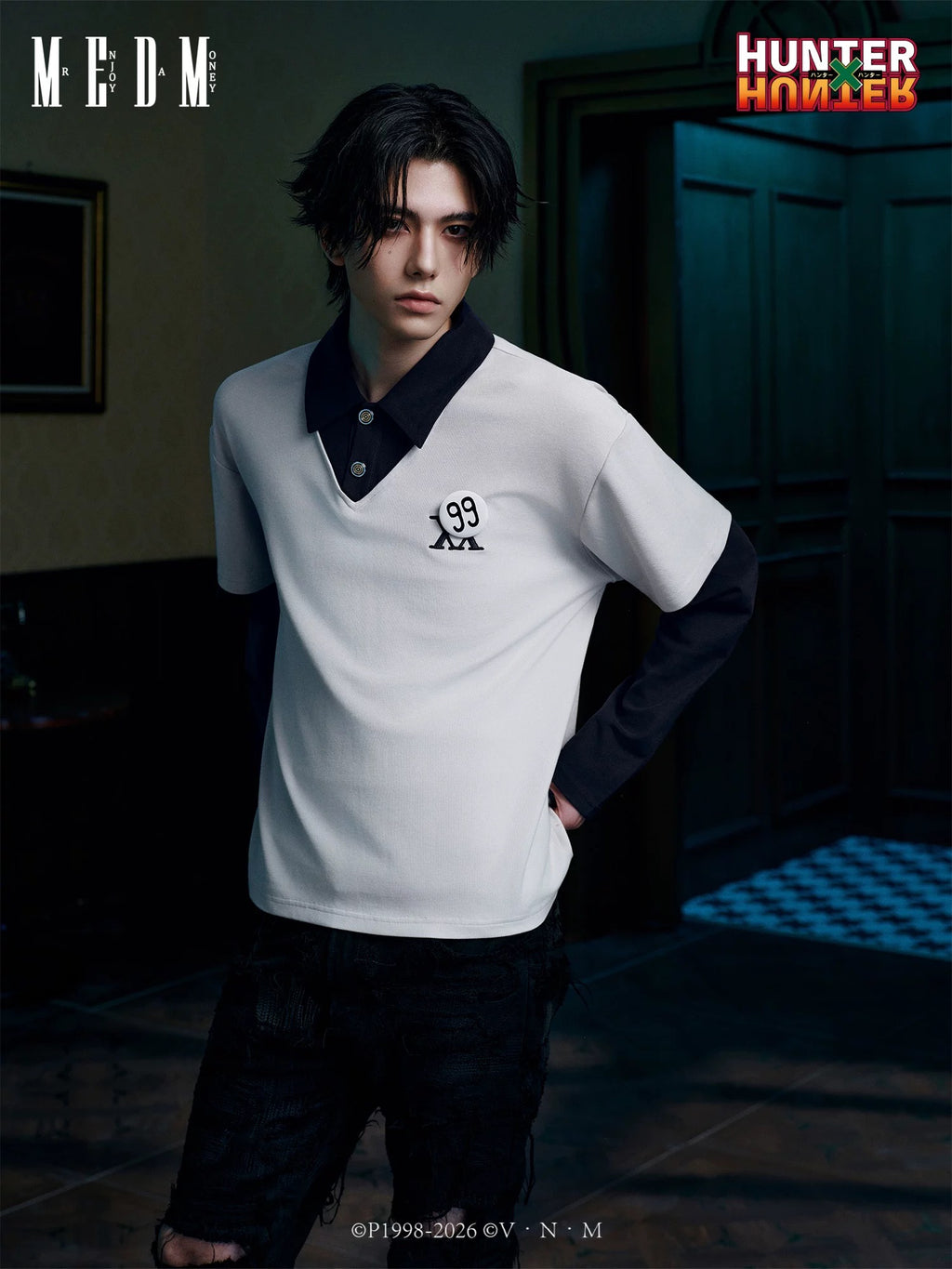 MEDM｜Hunter × Hunter聯名系列 奇犽 假兩件 長袖 POLO  預售