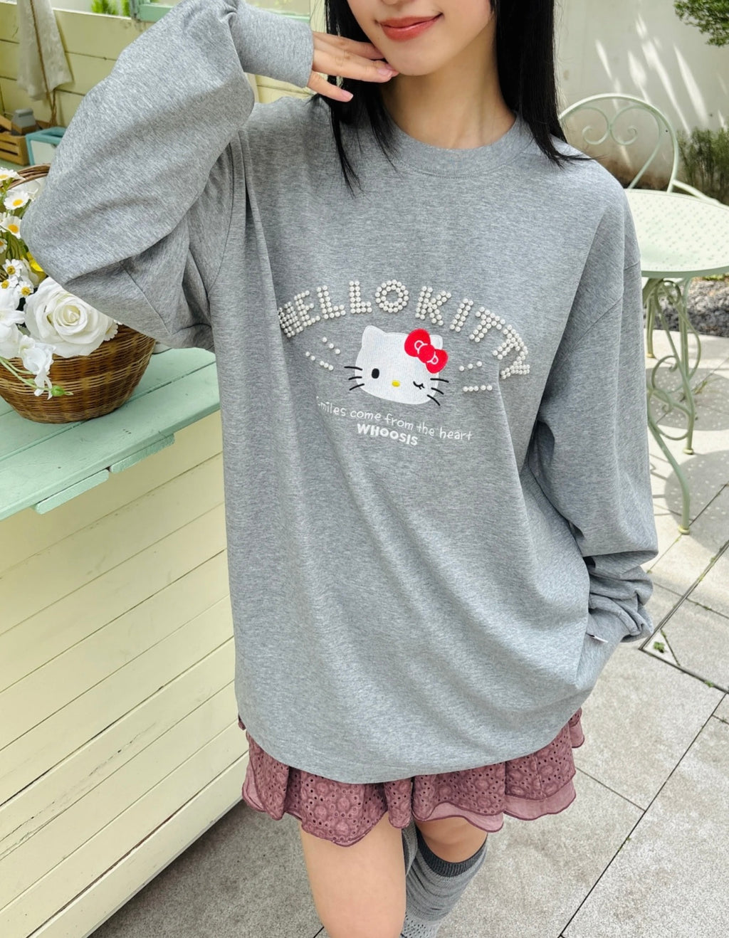 Hello kitty 聯名刺繡長袖