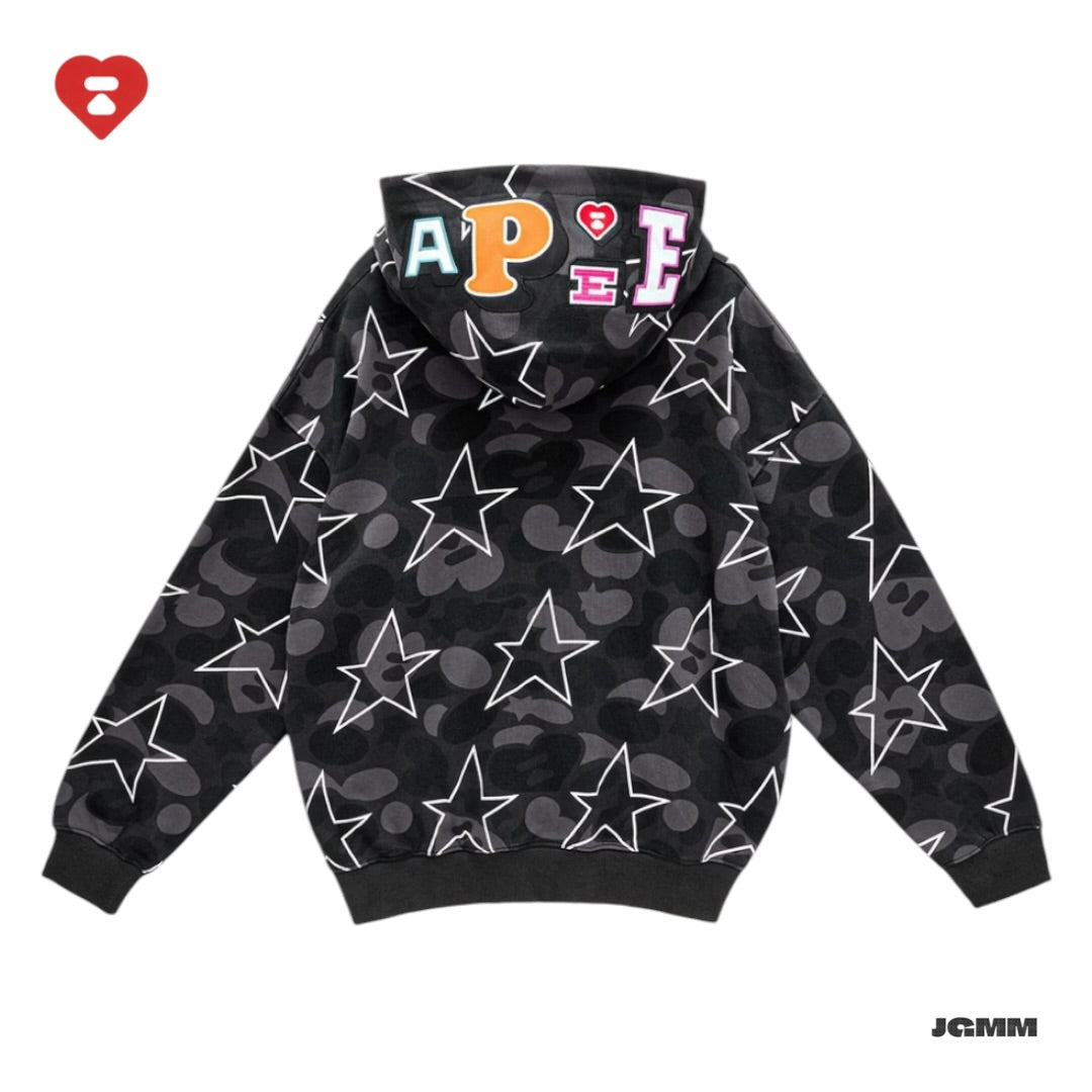 APEE 迷彩星星連帽外套