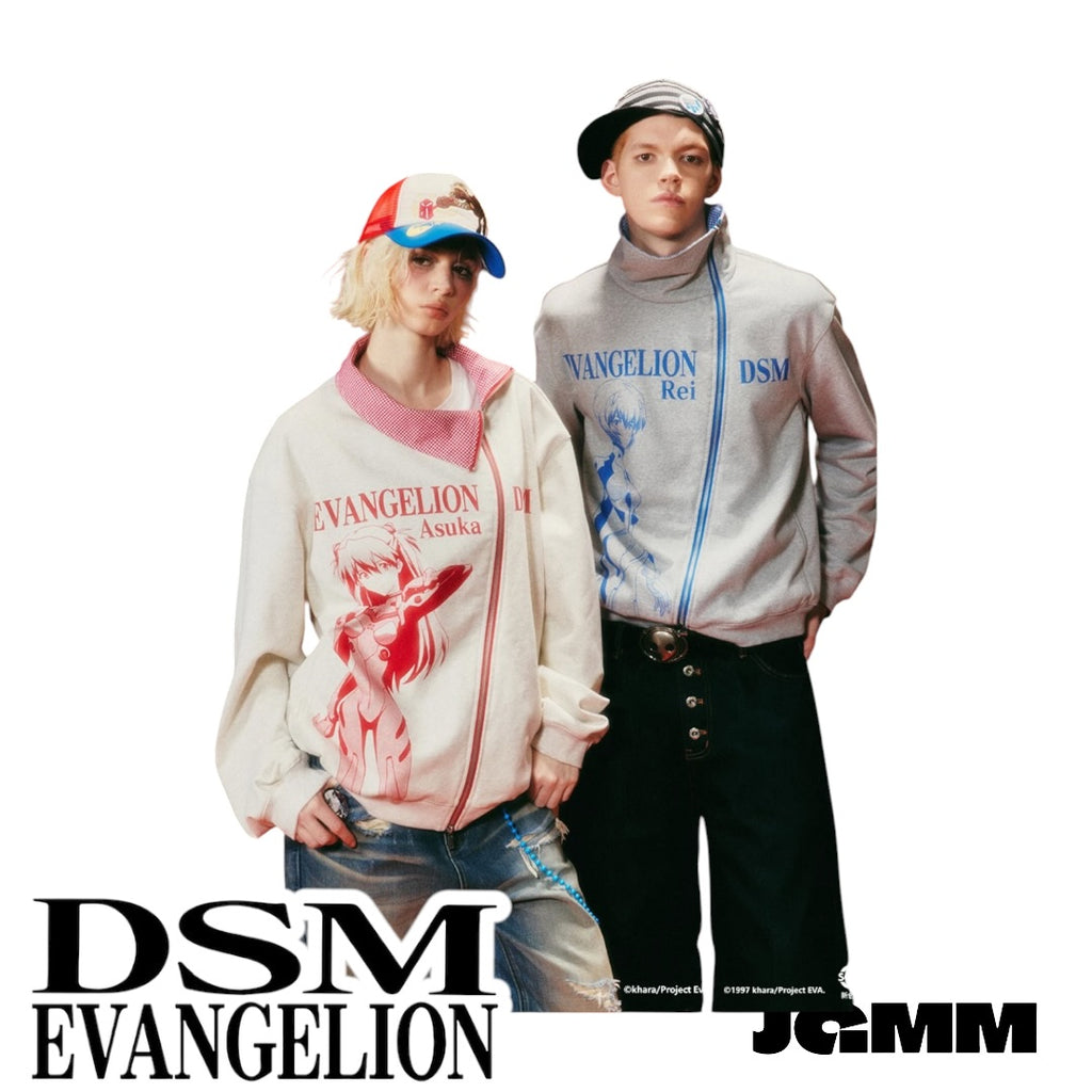 DSM x EVA正版官方聯名 綾波零 明日香斜拉鍊 寬鬆 立領外套
