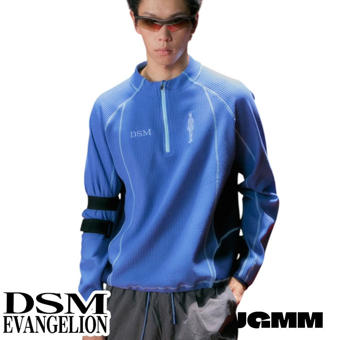 DSM x EVA正版官方聯名綾波零 碇真嗣 明日香撞色戰鬥服 華夫格長袖