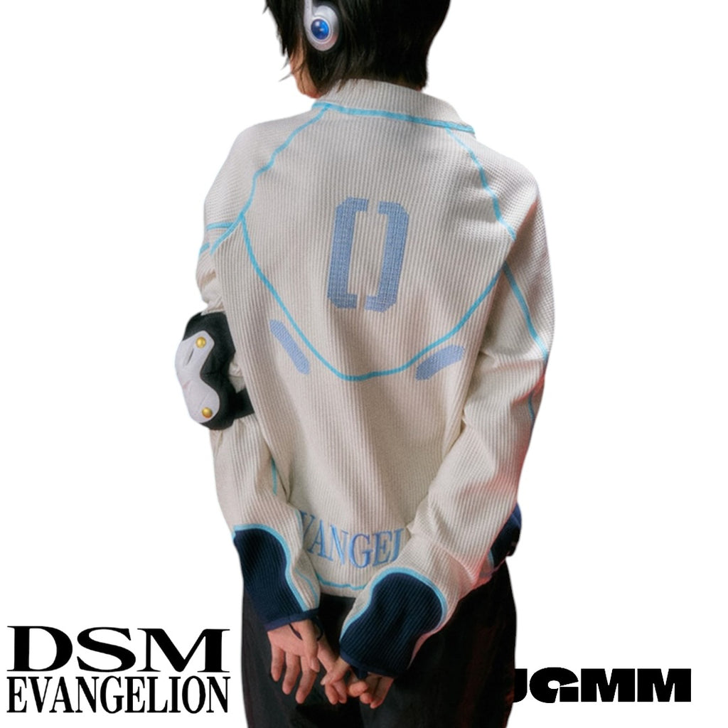 DSM x EVA正版官方聯名綾波零 碇真嗣 明日香撞色戰鬥服 華夫格長袖