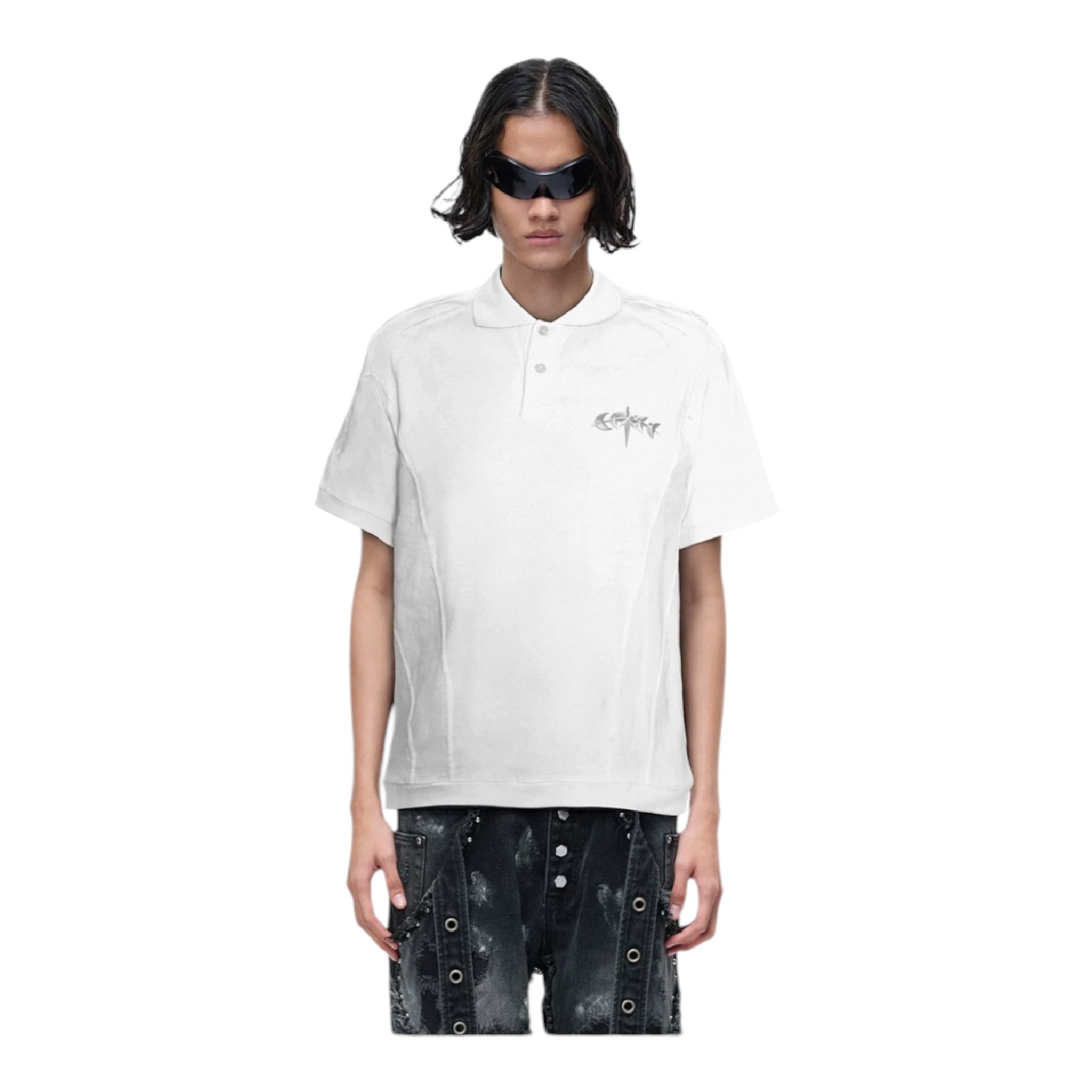 TBHNP 擦髒拼接金屬POLO