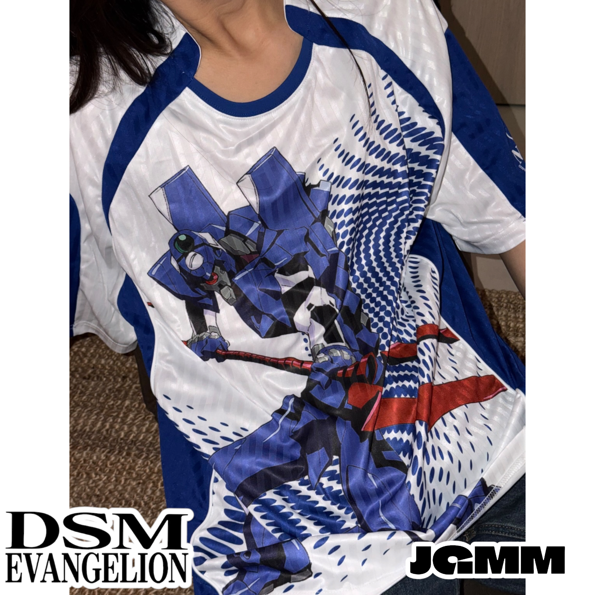 DSM x EVA正版官方聯名 零號機 二號機機體 漫畫網點 球衣 寬鬆 足球衣