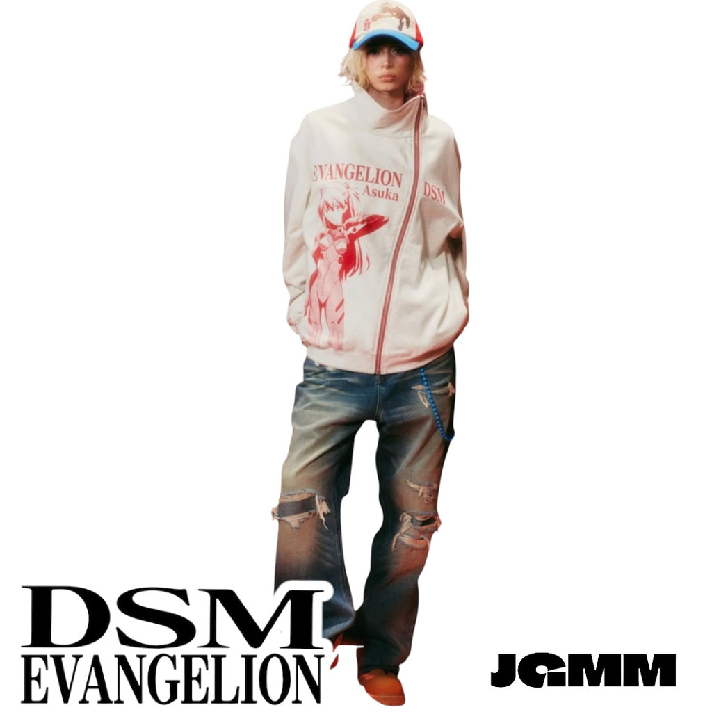 DSM x EVA正版官方聯名 綾波零 明日香斜拉鍊 寬鬆 立領外套
