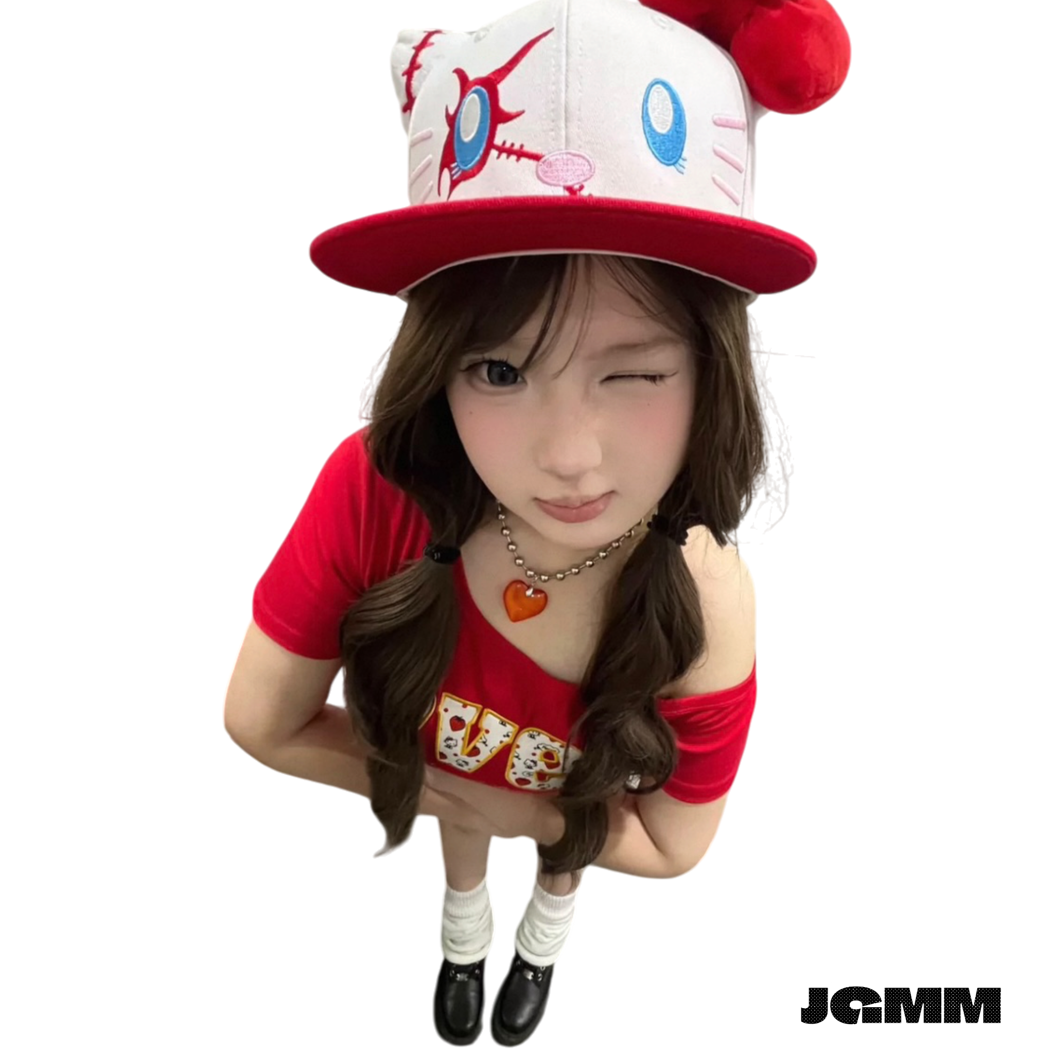 惡搞kitty 棒球帽 情侶款
