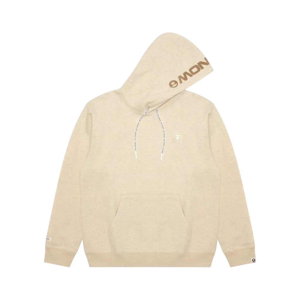 AAPE 植絨小標米色帽T