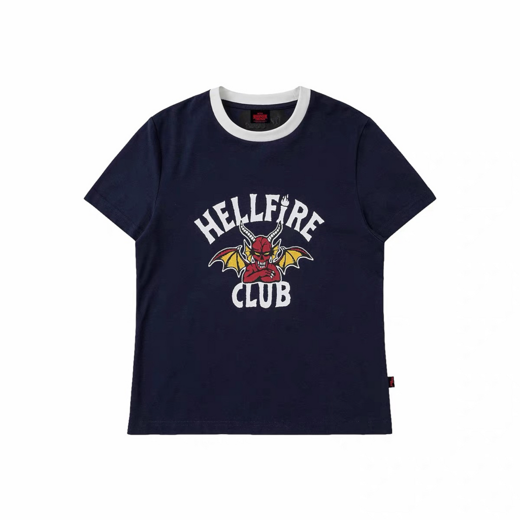 怪奇物語 地獄火俱樂部 Hellfire Club 拼色短袖
