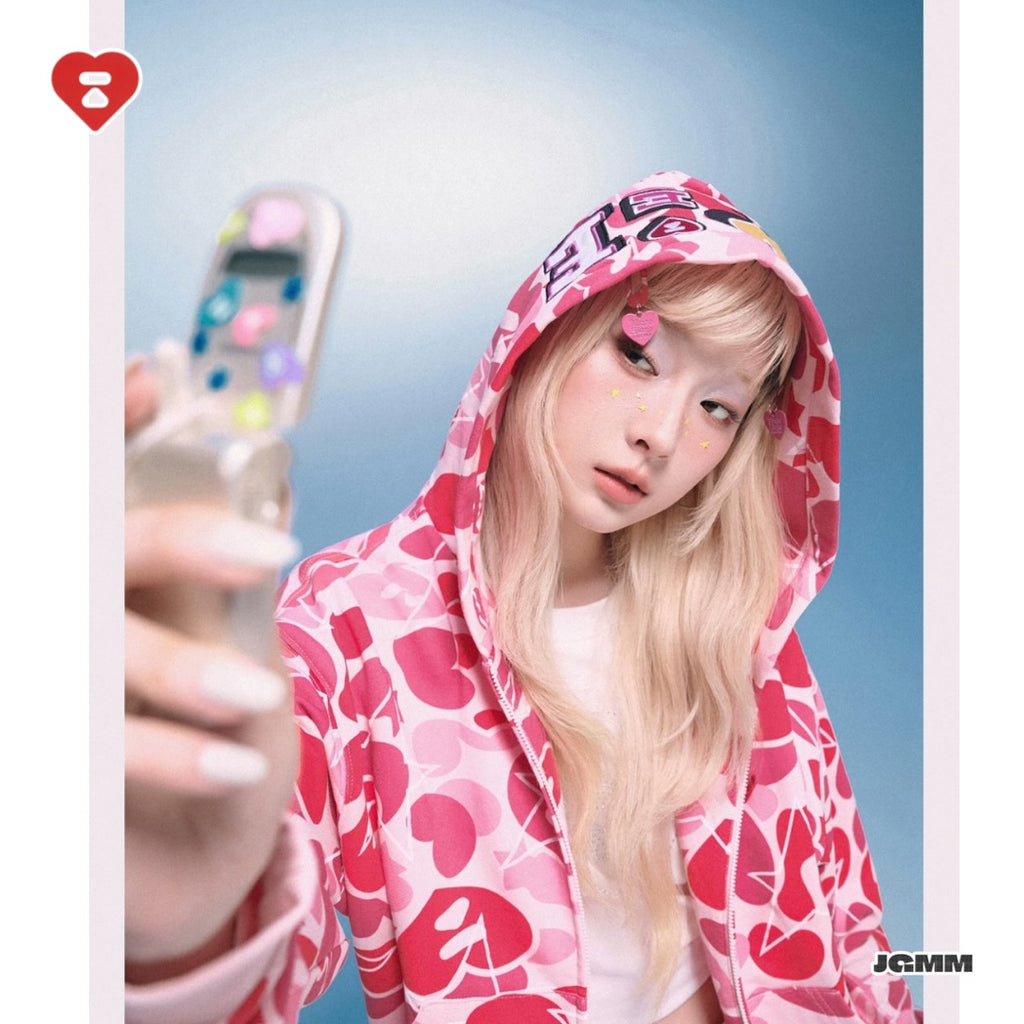 APEE 迷彩星星連帽外套