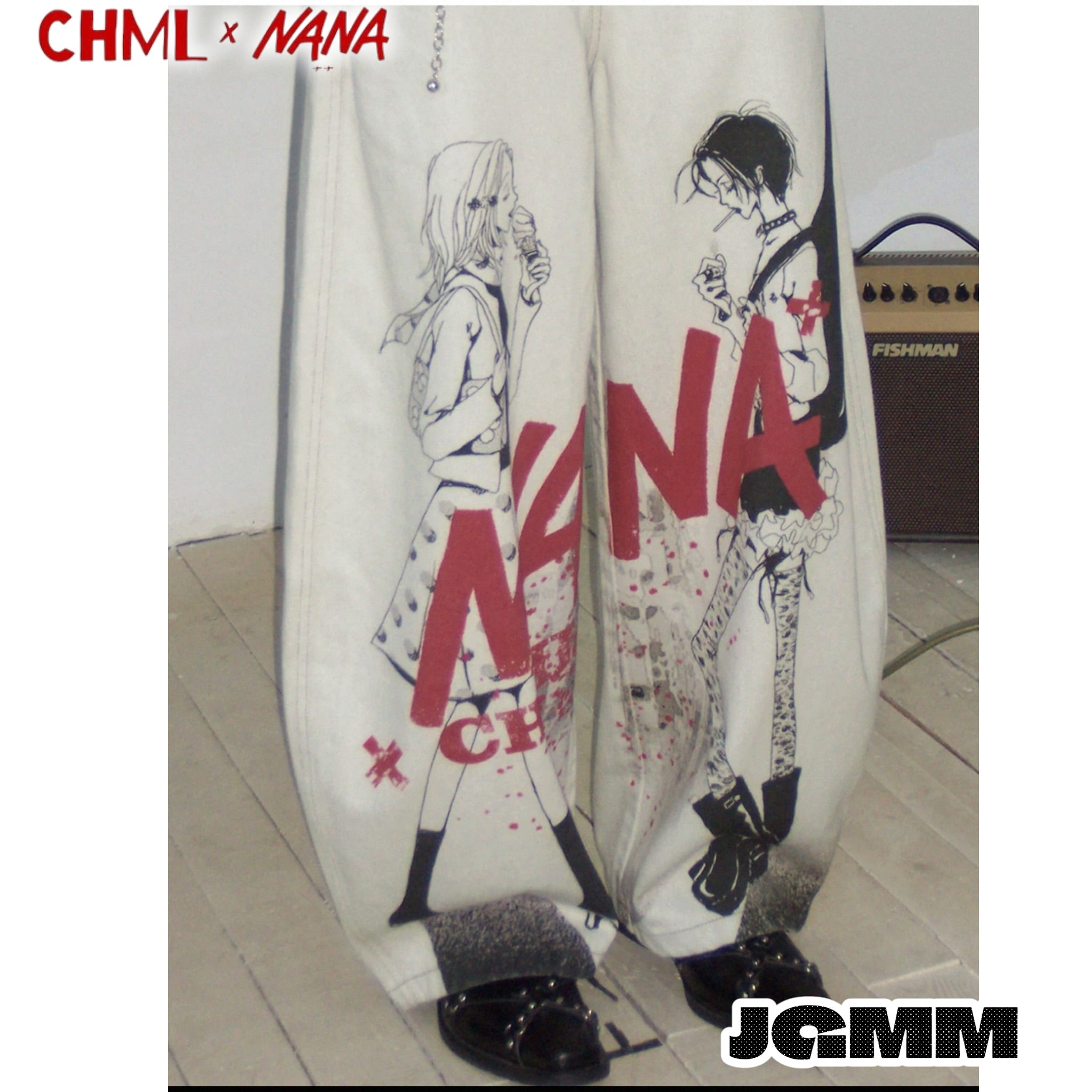 CHML×NANA聯名 X3 無彈寬鬆 彎刀褲 顯瘦牛仔長褲