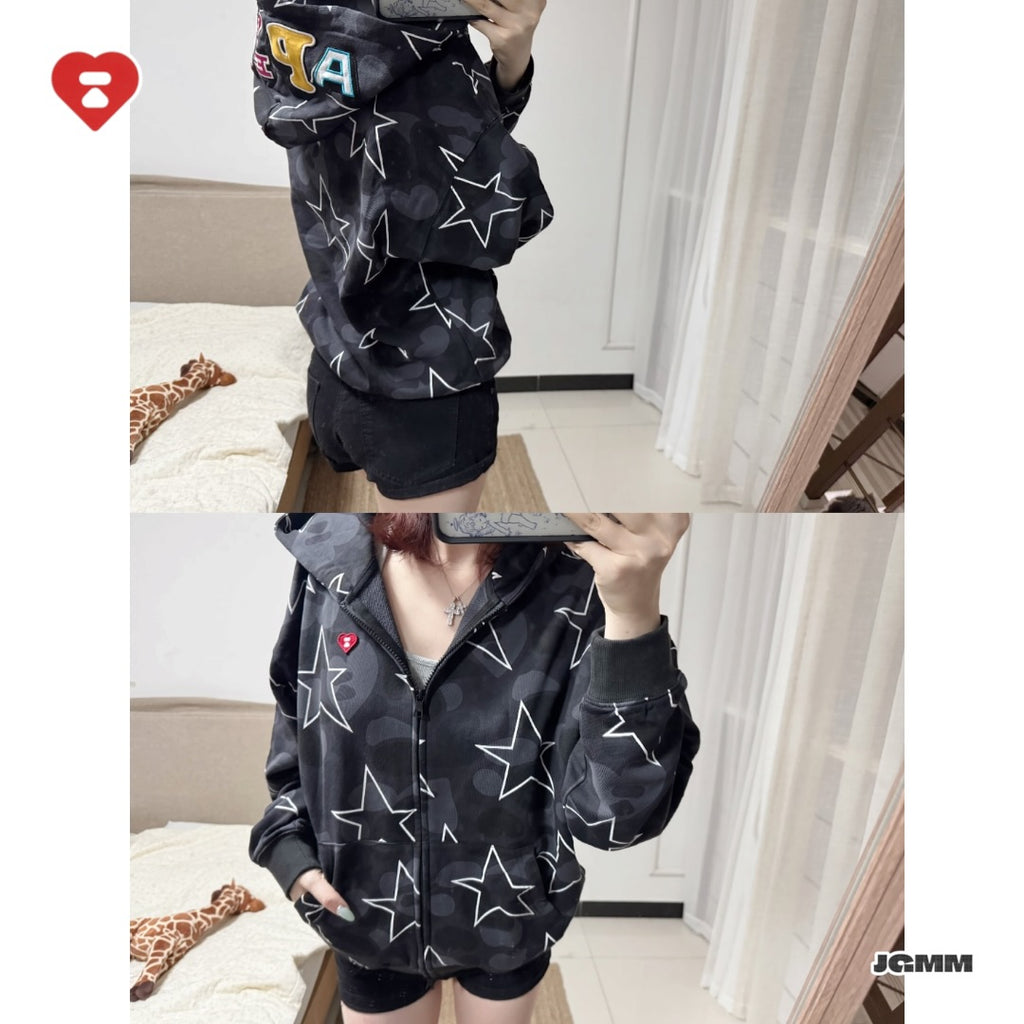 APEE 迷彩星星連帽外套
