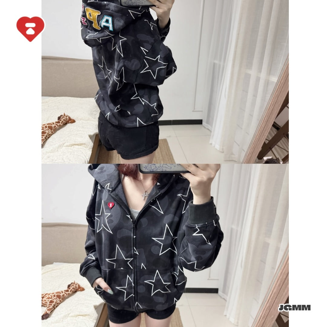 APEE 迷彩星星連帽外套
