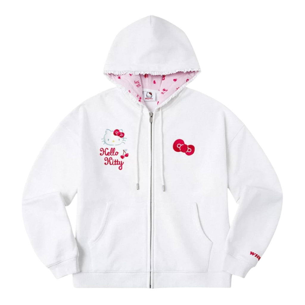 【HELLO KITTY官方聯名】kitty 蕾絲帽邊連帽外套