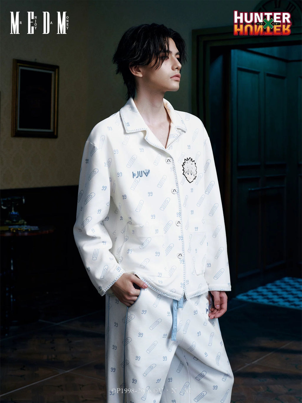 MEDM｜Hunter × Hunter聯名系列icon滿印睡衣套裝 （奇犽 小傑）