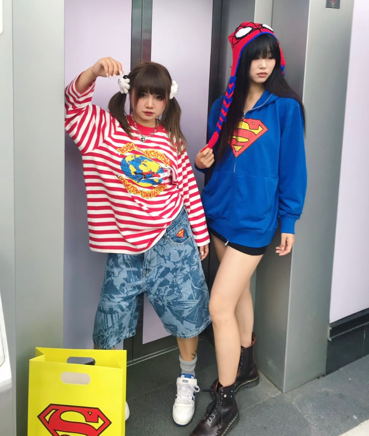 SUPERMAN 聯名｜經典S盾Logo連帽拉鍊衛衣（藍）
