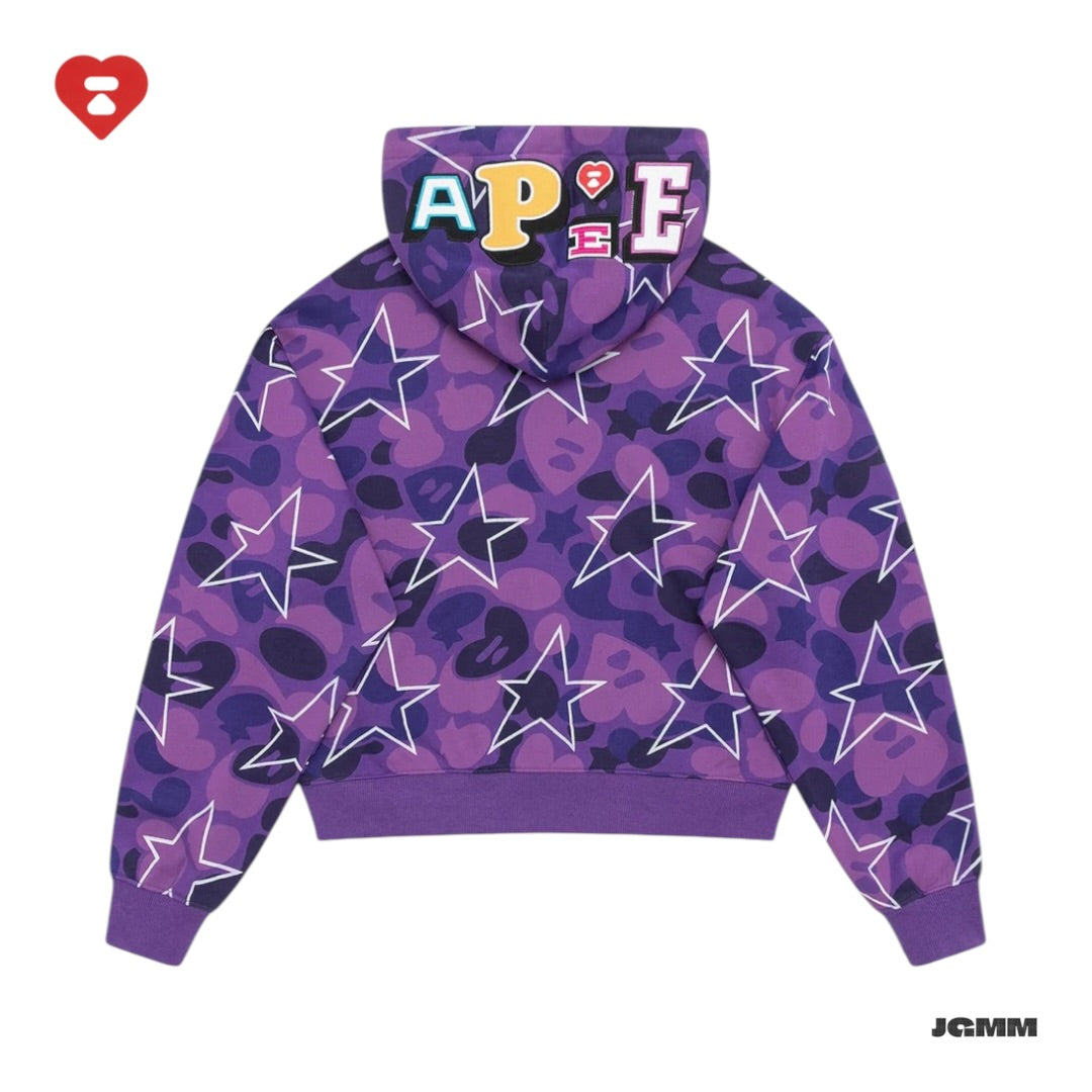 APEE 迷彩星星連帽外套
