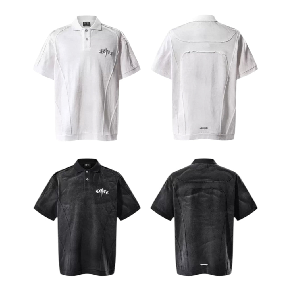 TBHNP 擦髒拼接金屬POLO
