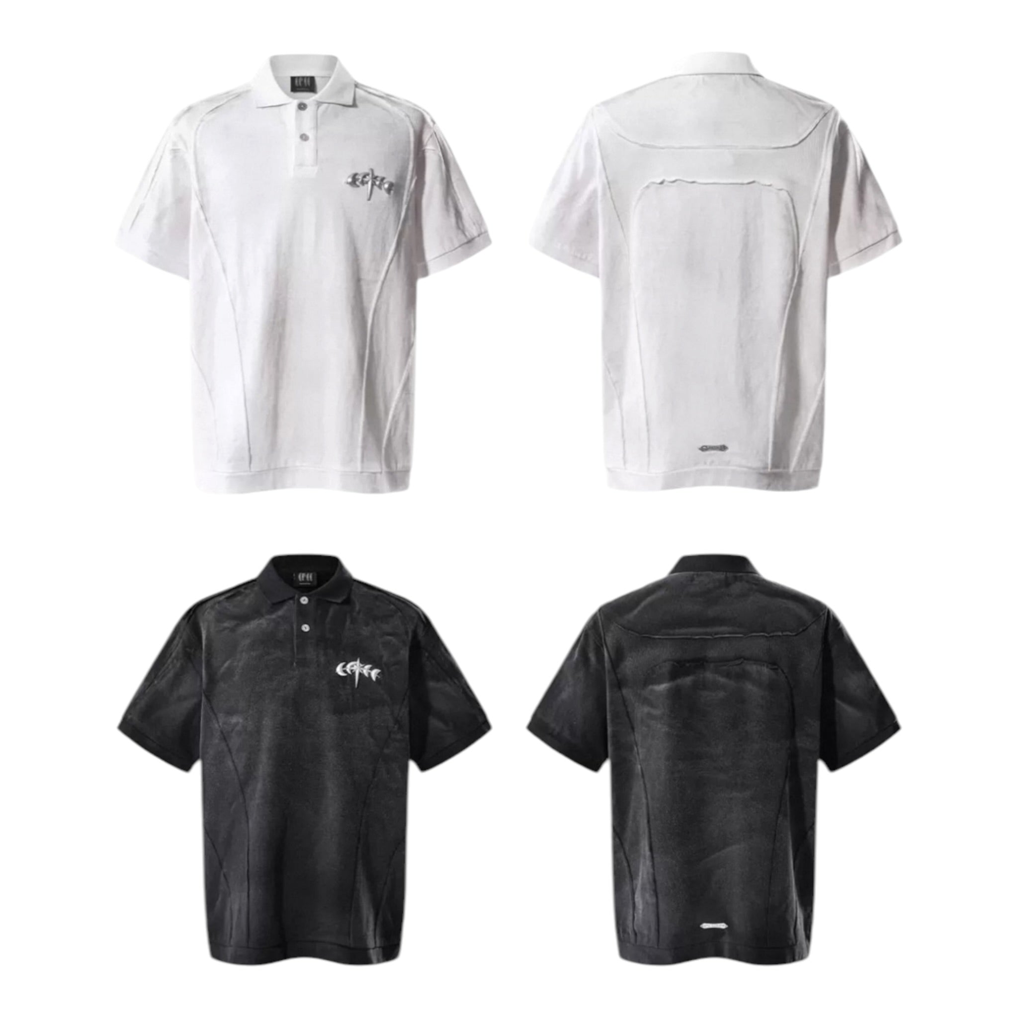 TBHNP 擦髒拼接金屬POLO
